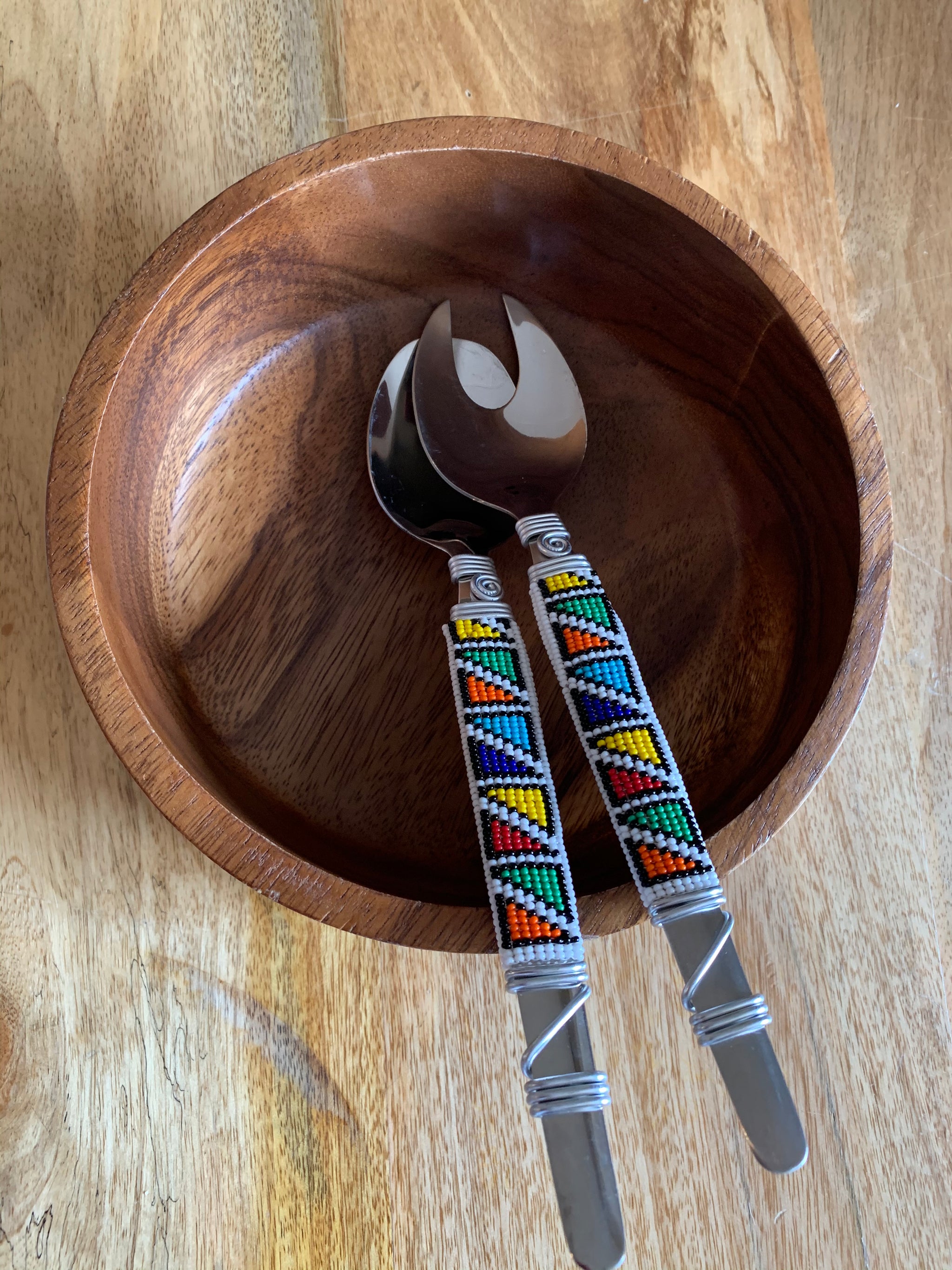 Zulu Beaded Serving Spoon - Zulubeads Ada