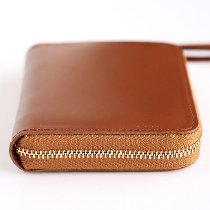 Can store bills without folding] ANNAK Compact Round Zip Wallet