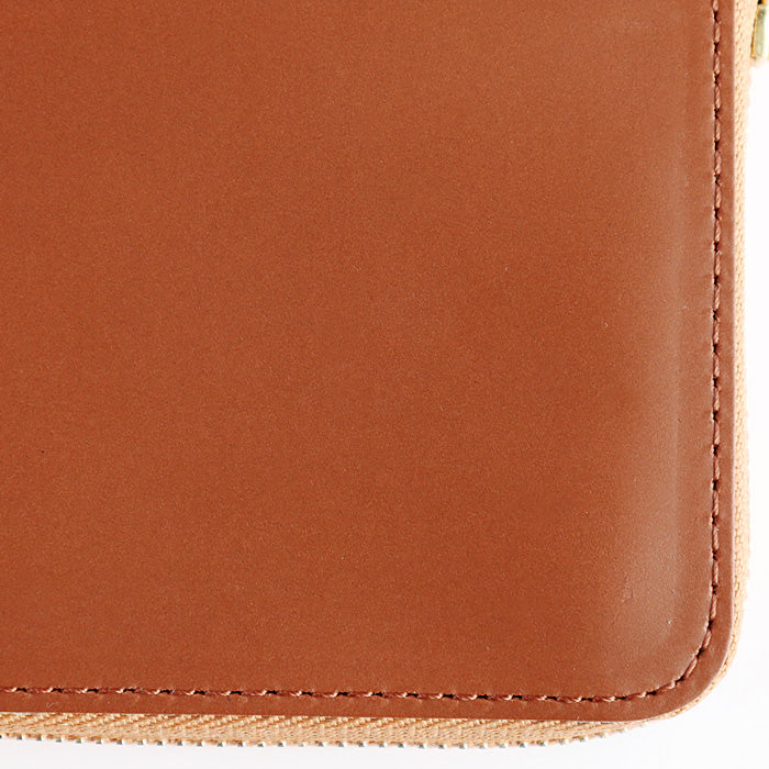 Can store bills without folding] ANNAK Compact Round Zip Wallet