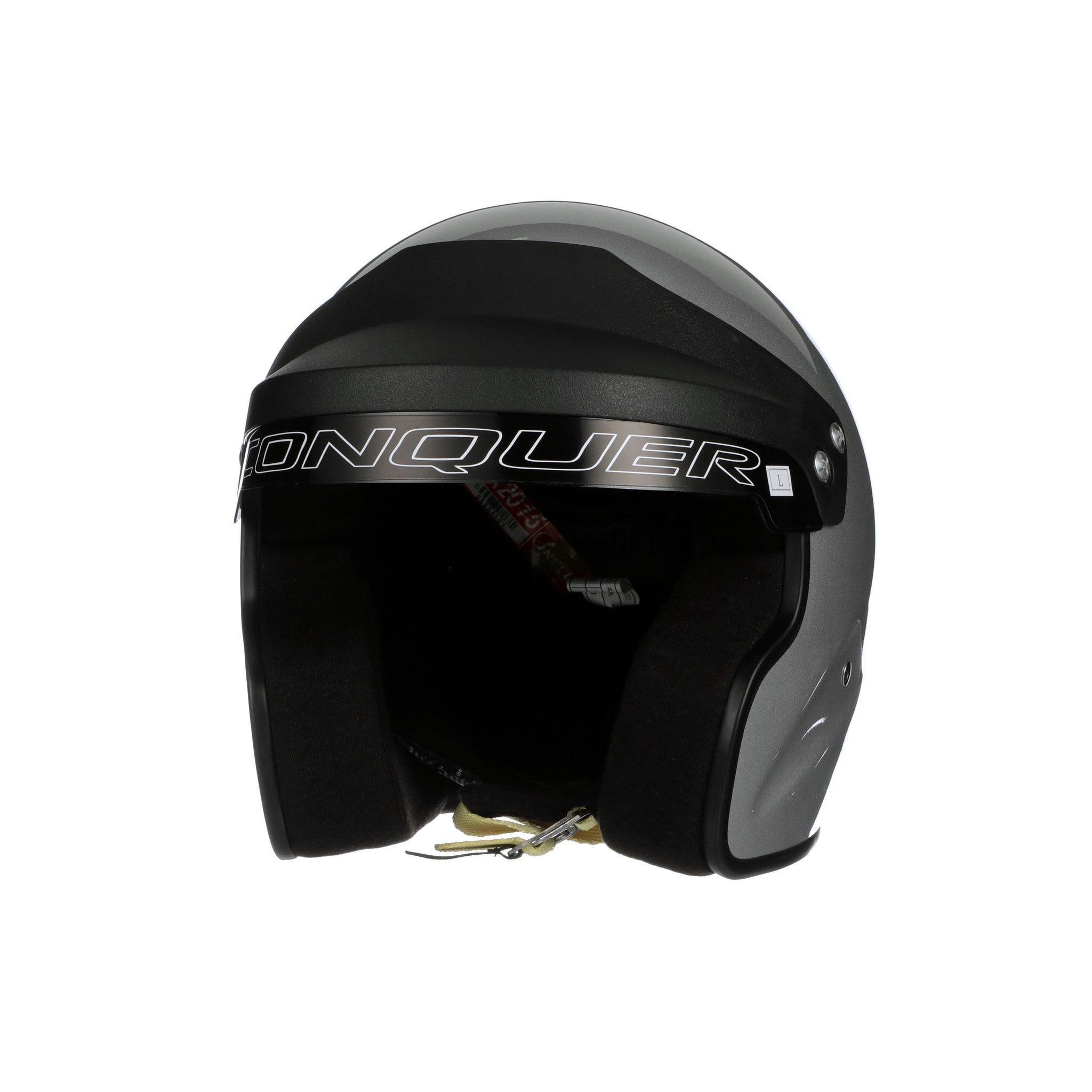 conquer snell sa2015 approved open face racing helmet small gloss