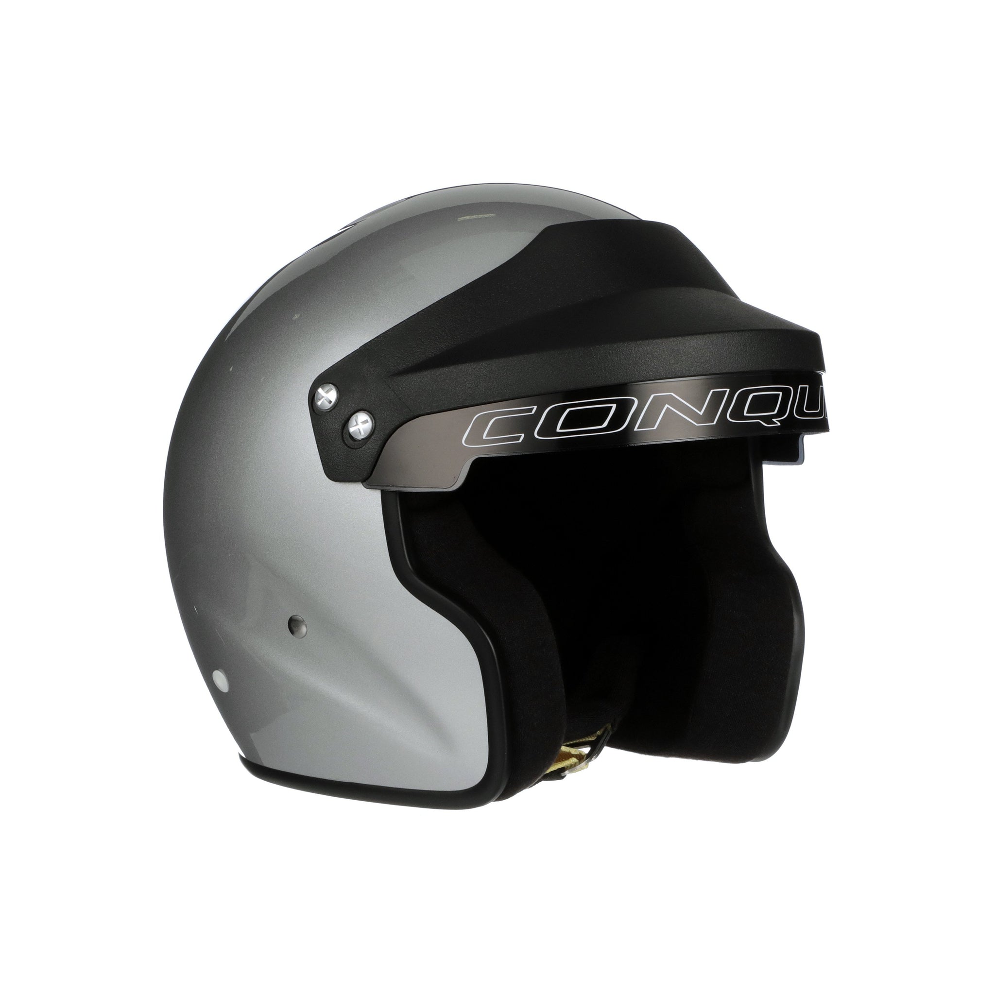 conquer snell sa2015 approved open face racing helmet small gloss