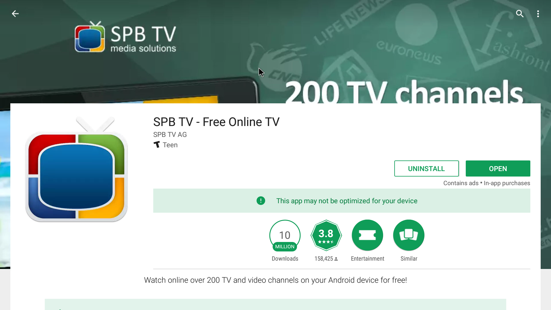 SPB TV Android Streaming App
