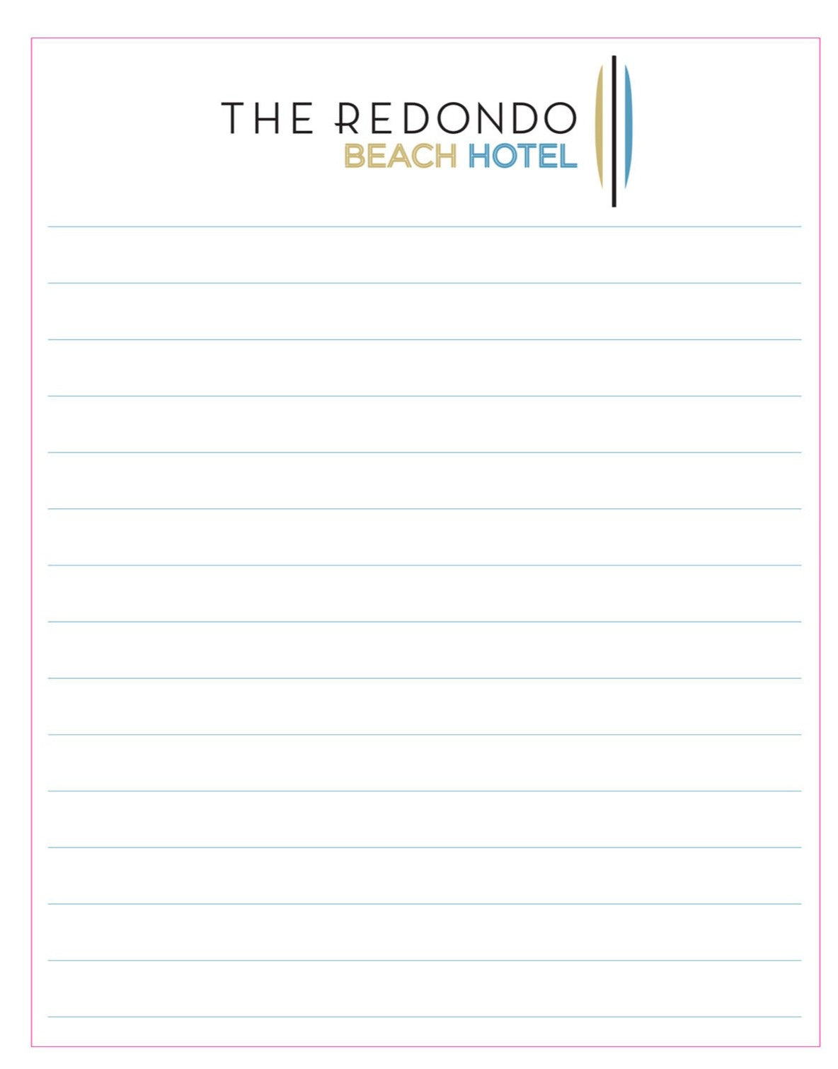 Redondo Beach Note Pads (500 notepads per box / $185 per box)