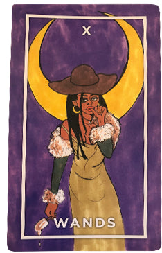 Ten of Wands Card from the Slutist Tarot Deck