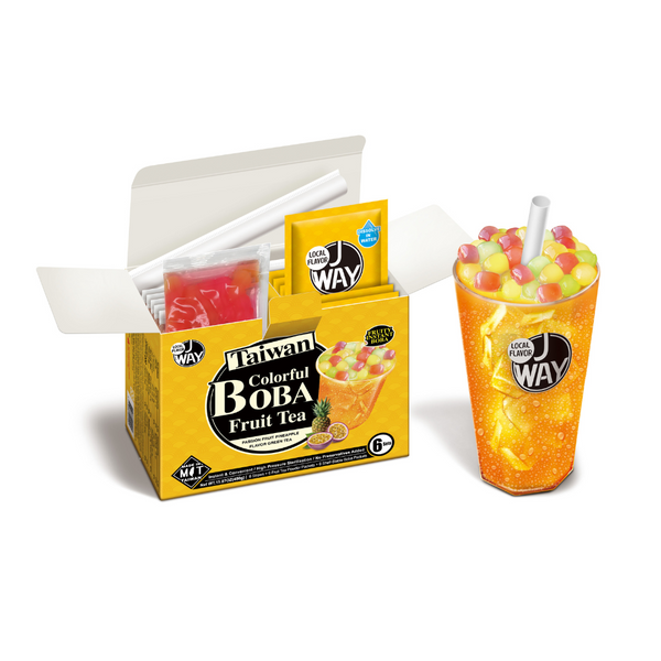 J Way Instant Boba Kit Mango Peach Black Tea - 3 Servings – J WAY FOODS