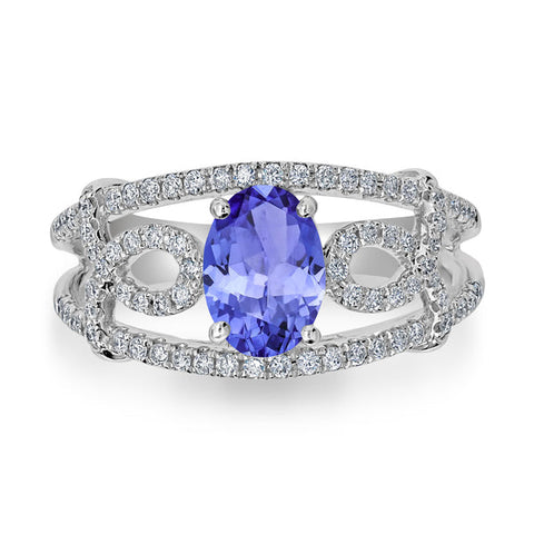 tanzanite and diamond engagement rings