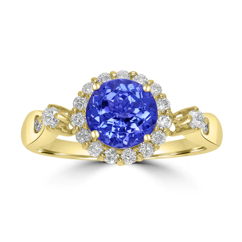 Round Tanzanite Ring 