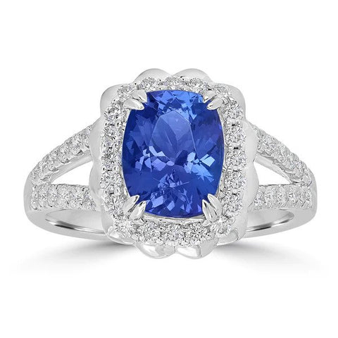 Cushion Tanzanite Ring 