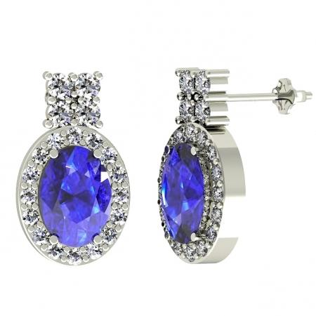 Oval Tanzanite Earring 