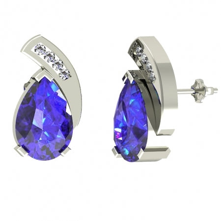  Pear Tanzanite Earring