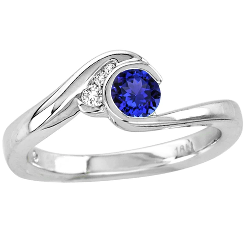 Round Tanzanite Ring 