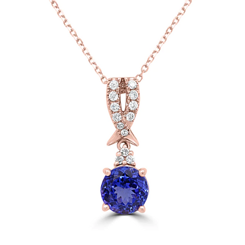 Round Tanzanite Pendants