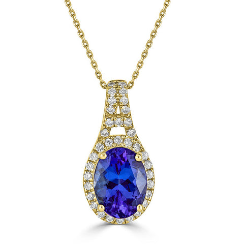 tanzanite and diamond necklace