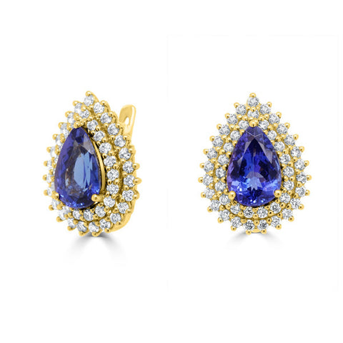 AAAA Pear Tanzanite Earring