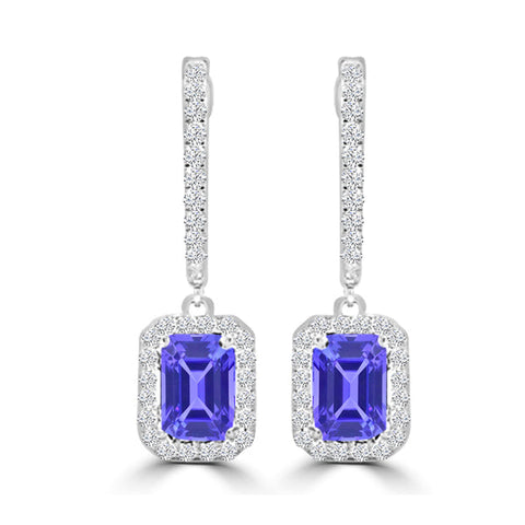 white gold tanzanite earrings