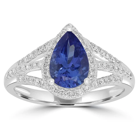 Pear Tanzanite Ring 