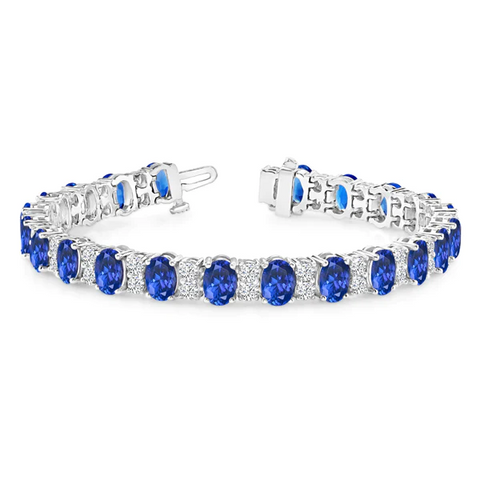Tanzanite And Diamond Bracelet