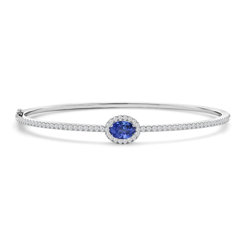 Tanzanite And Diamond Bangle