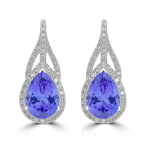 Tanzanite Halo Earring