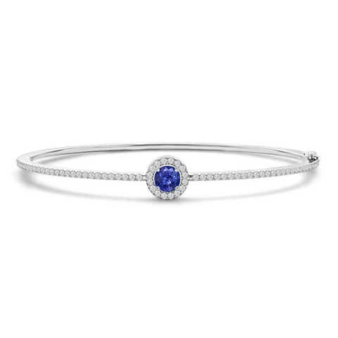 Tanzanite And Diamond Bangle