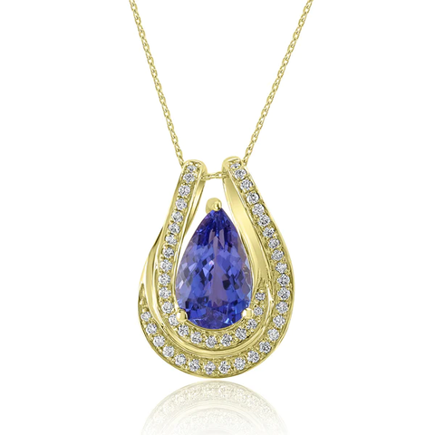 Pear Tanzanite Pendant 