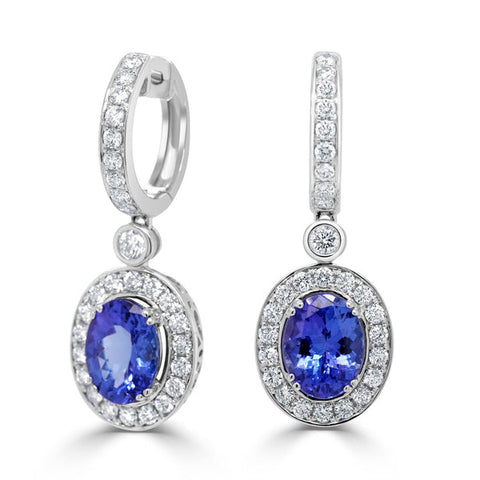 Oval Tanzanite Earring 