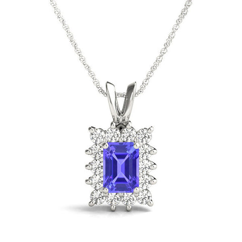 white gold tanzanite necklace