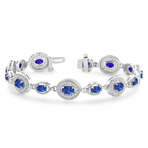 Tanzanite tennis bracelets