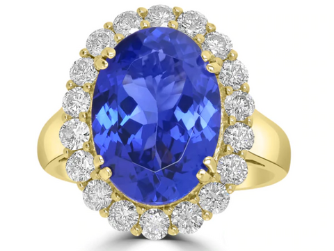 Tanzanite Diamond Ring