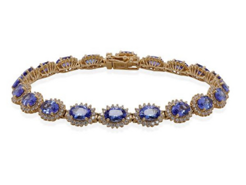 Tanzanite Bracelet in Yellow Gold