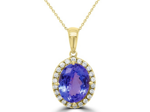 Oval Tanzanite Pendants