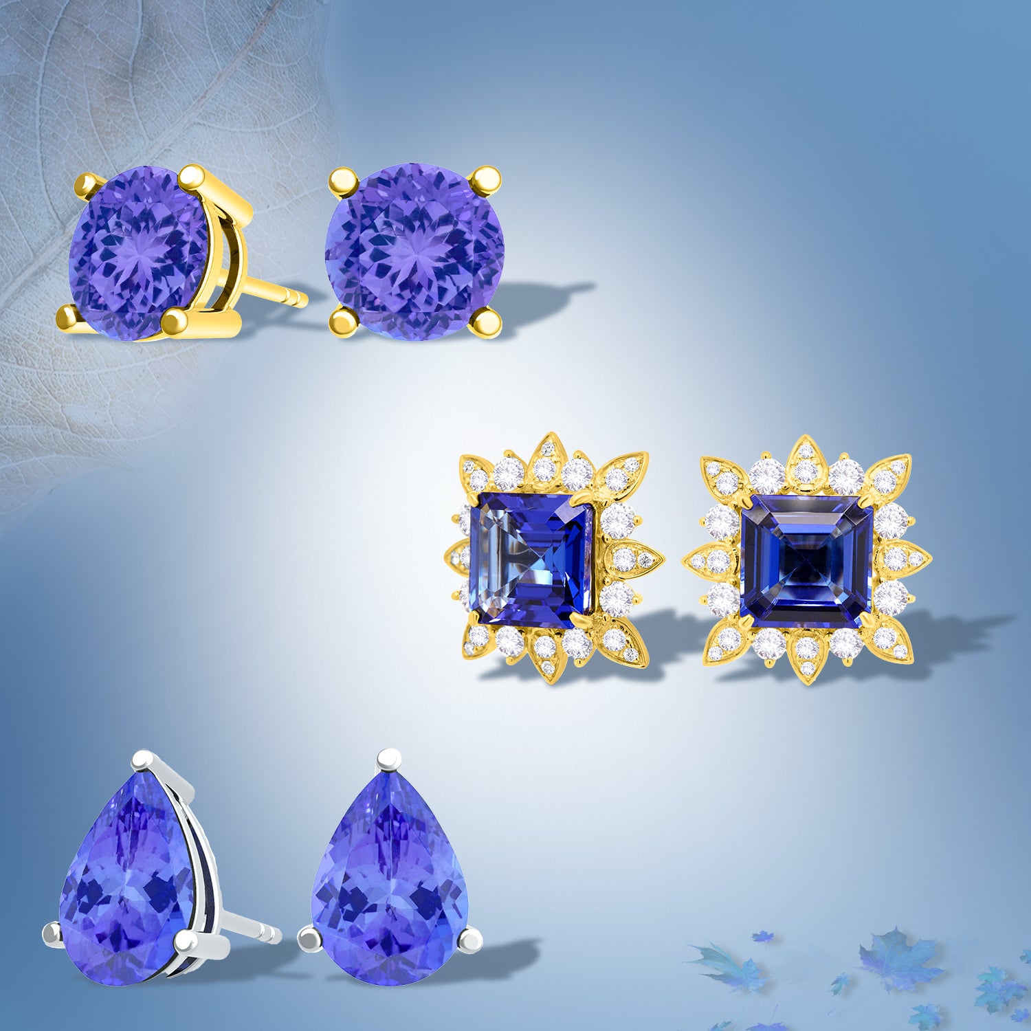 Tanzanite Stud Earrings