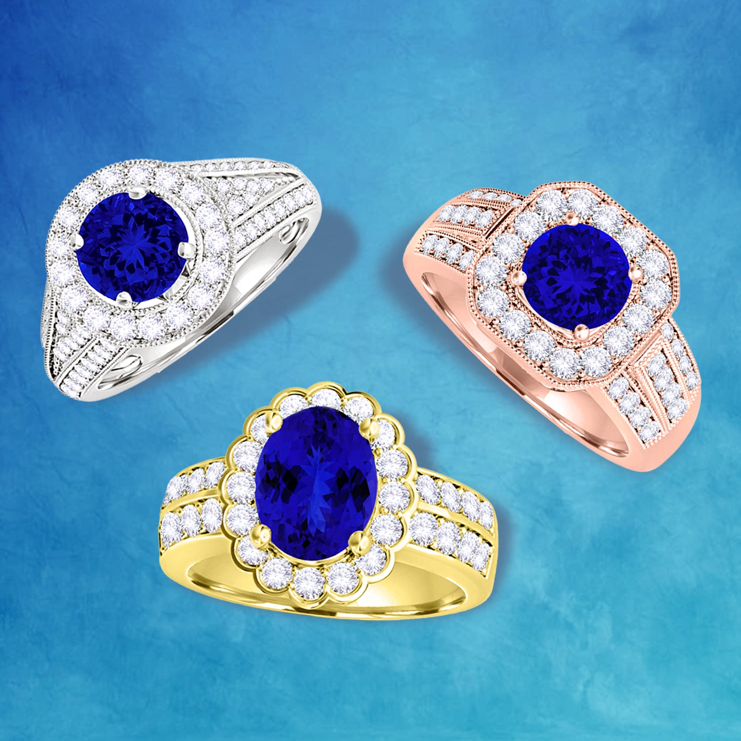 Can't decide between our collection of gorgeous rings? Try a custom tanzanite ring