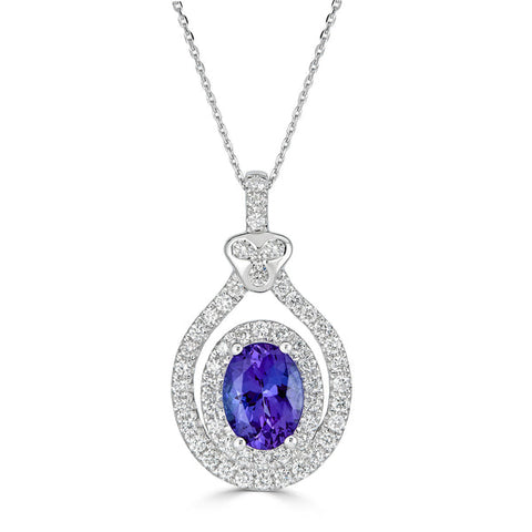 tanzanite and diamond necklace