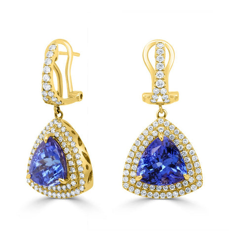 tanzanite hoop earrings