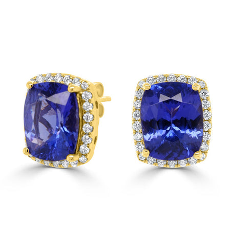 tanzanite stud earrings