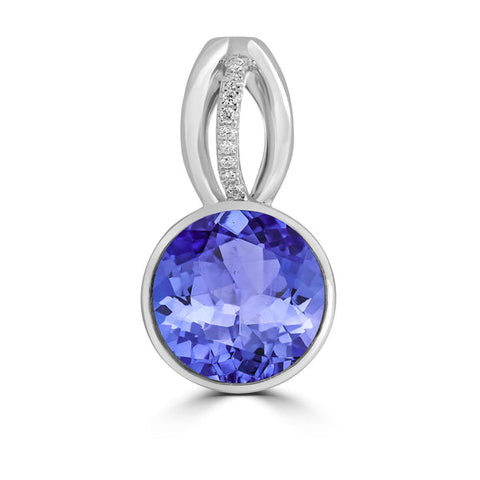 white gold tanzanite necklace