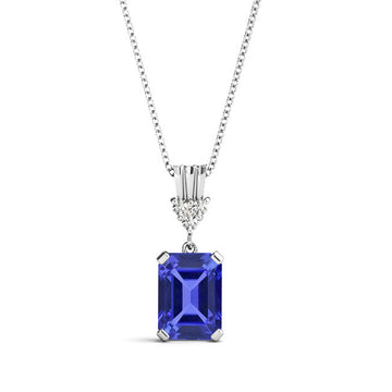 Emerald Cut Tanzanite Pendants – Top Tanzanite