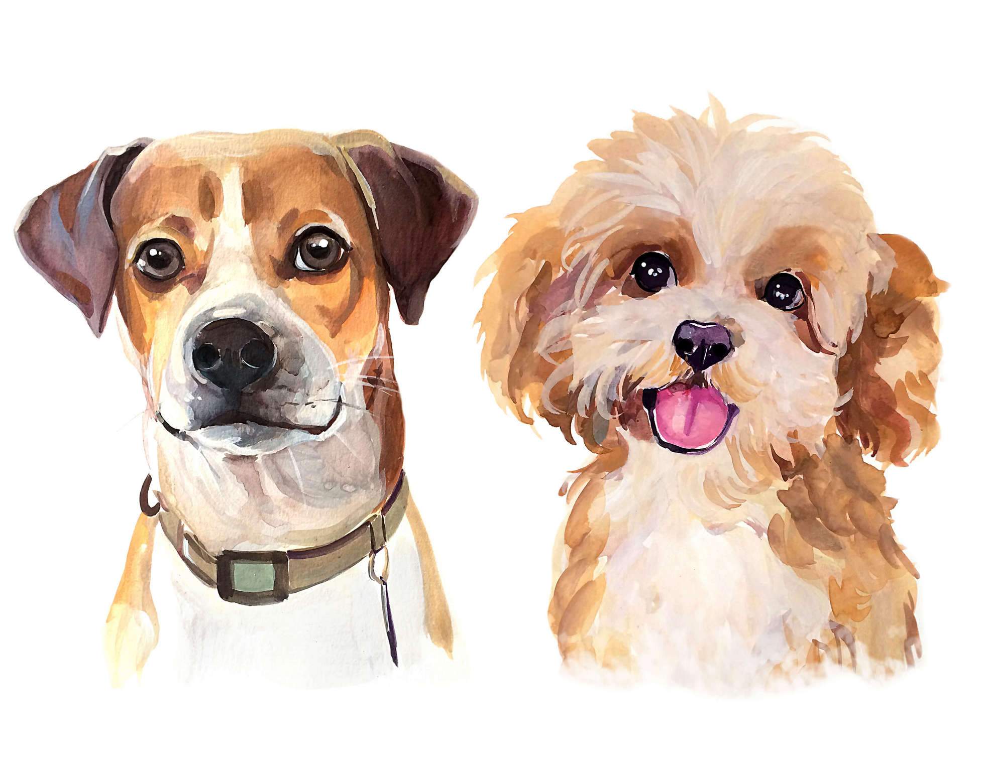 Картины 2-х собак