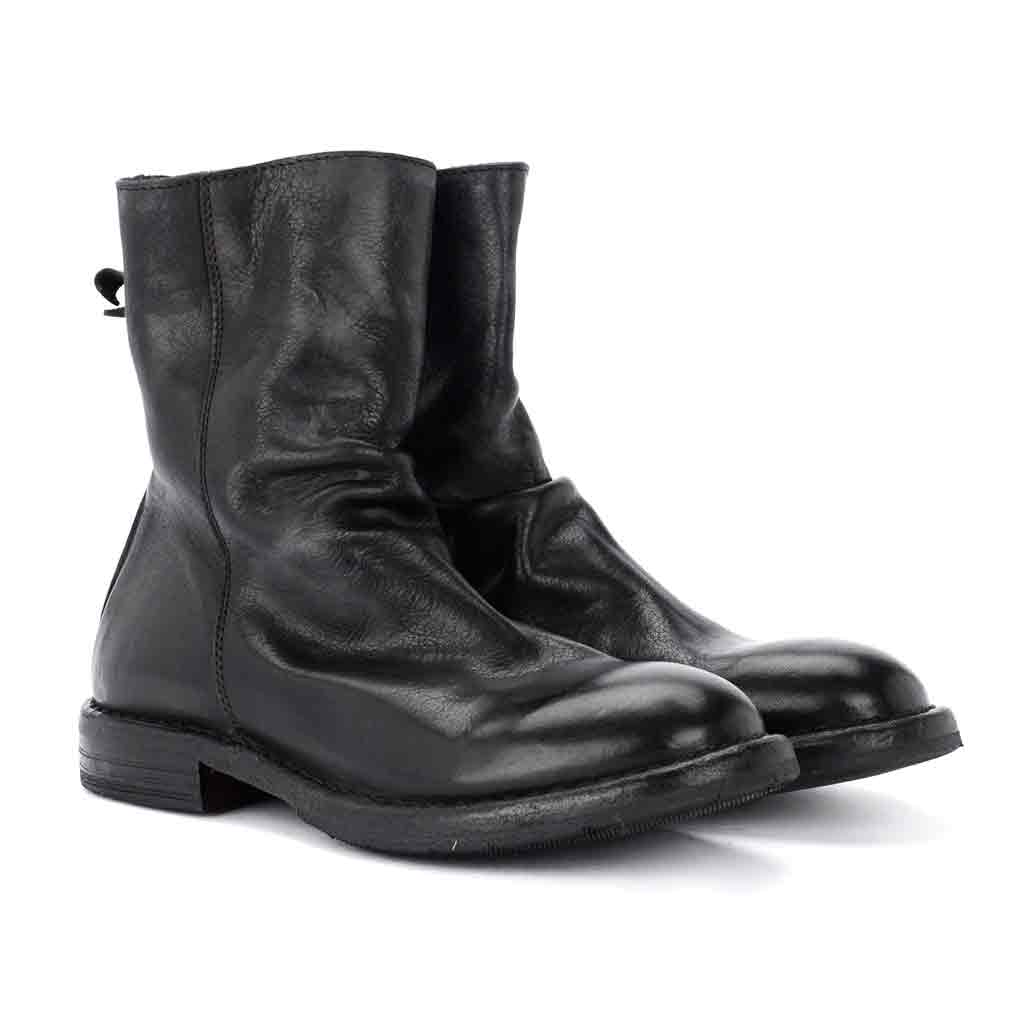 MOMA Italian Leather Ankle Boot for Men - Black | re-souL