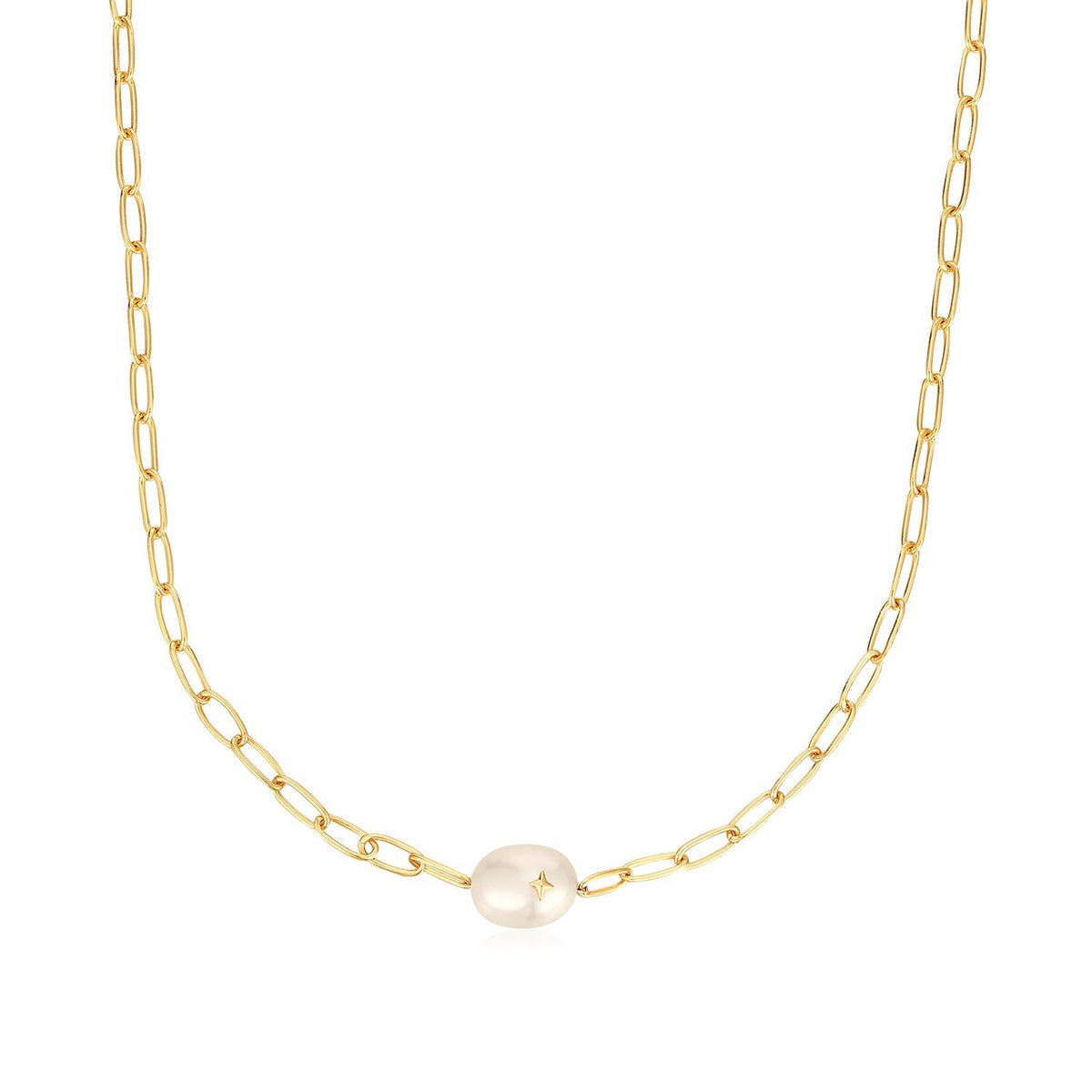 Ania Haie Gold Pearl Sparkle Chunky Chain Necklace N043-05G – 7-Degree ...