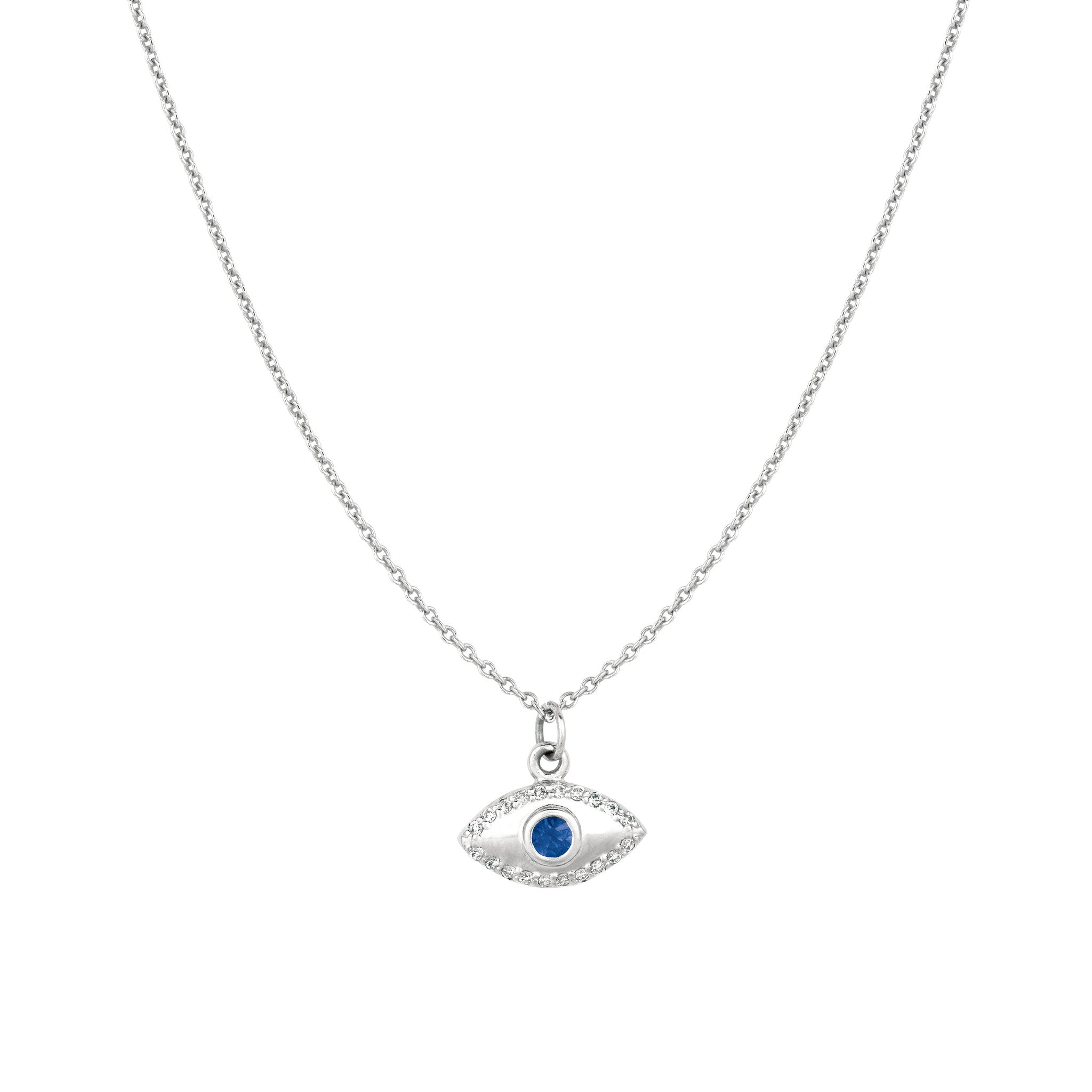 evil eye sapphire necklace