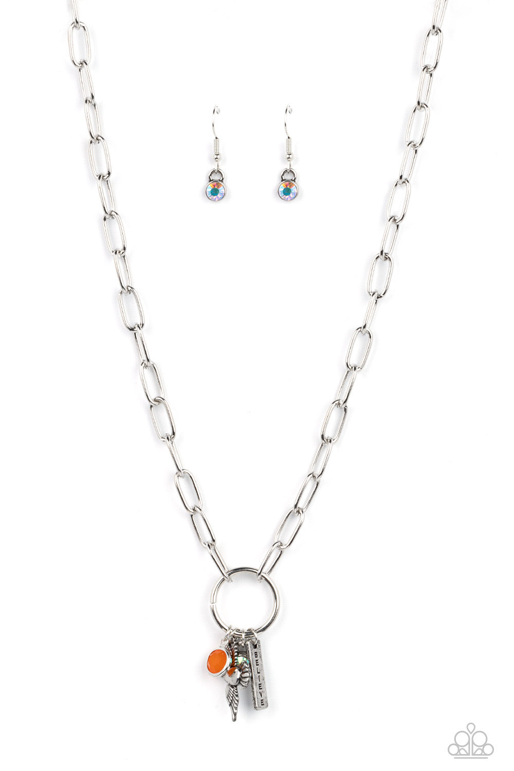 Paparazzi Accessories | Inspired Songbird - Orange Necklace | Sparkle with Missylee