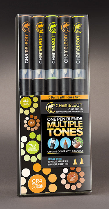 Chameleon Pen Set - Floral Tones, Set of 5