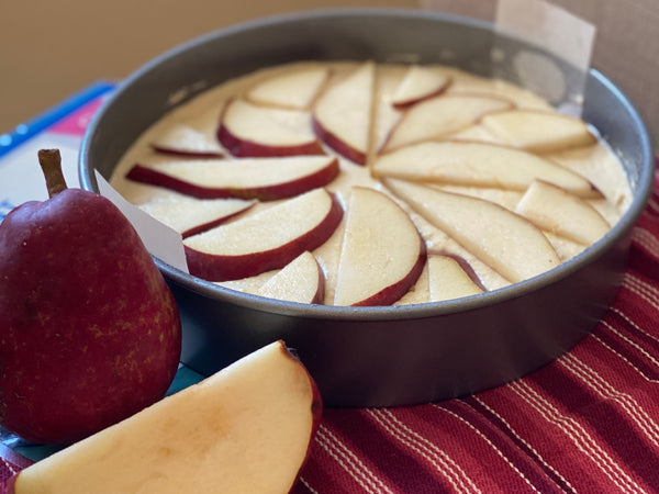 Fresh Ginger Pear Cake - Pre Baking