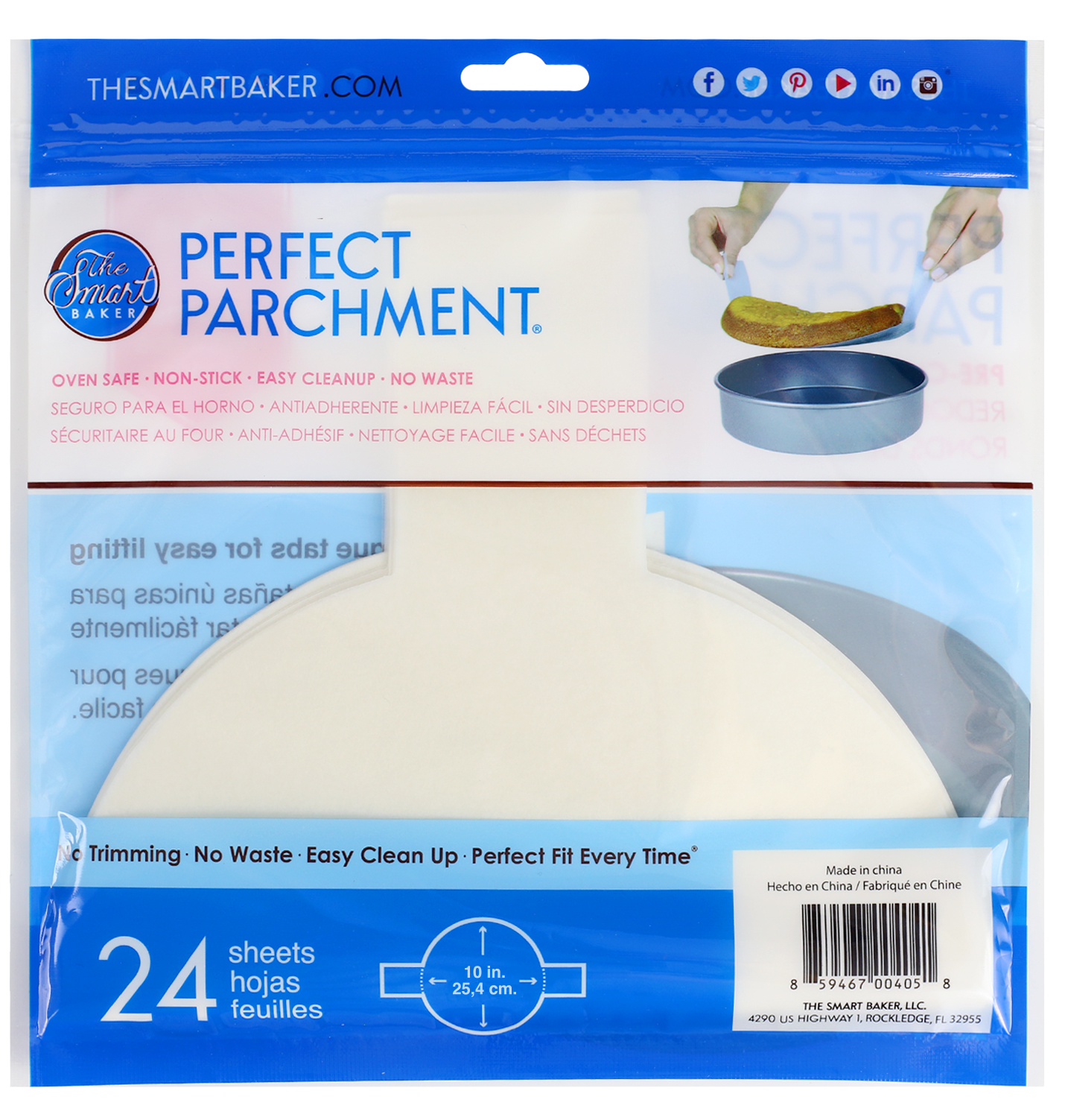 The Smart Baker 8 Round Parchment (24 Pack)