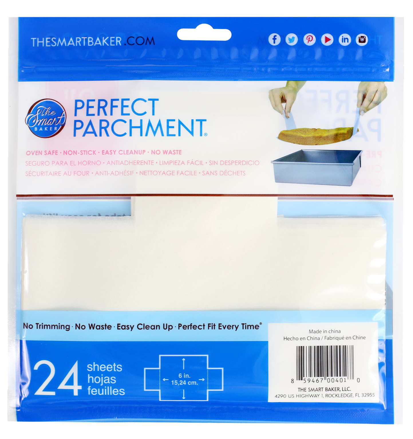 24ct Pre Cut Parchment Paper Squares With Lift Tabs by STIR