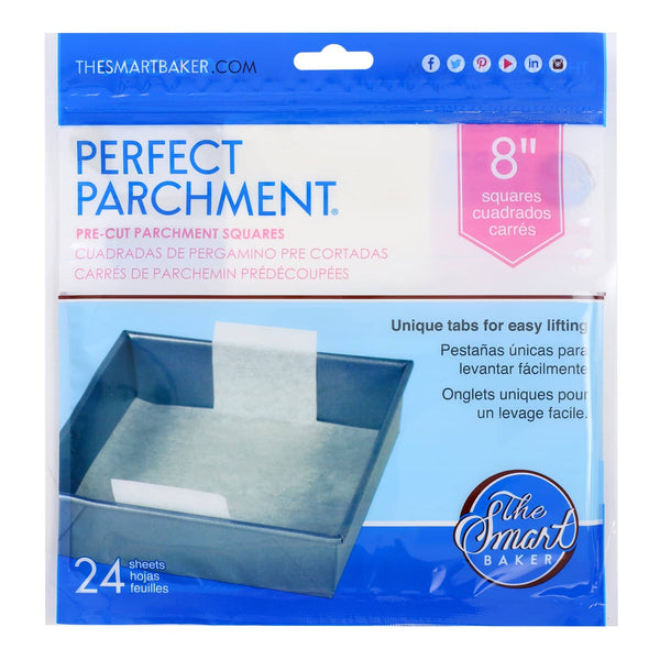 The Smart Baker 8 Square Parchment (24 Pack)