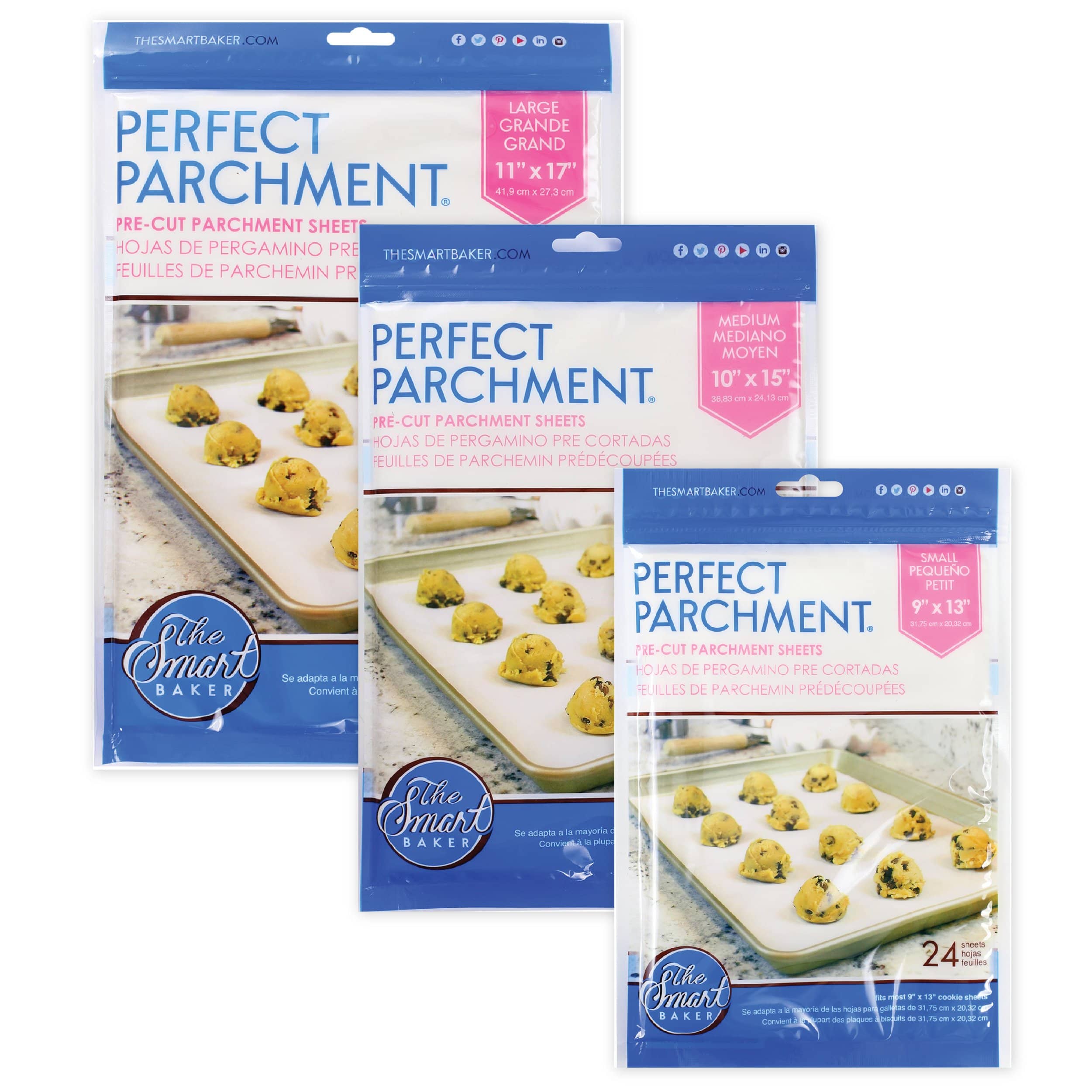 Nicole Home Collection Pre-Cut Parchment Paper White 14.5X19.6 16ct