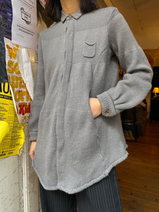 Undercover wool knit shirt / jacket in grey
